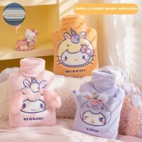 Hoeaden 850ML Sanrio Hello Kitty Sang Trọng Bình Nước Nóng Kuromi My Melody Có Thể Tái Sử Dụng Tay Ấm Gói Nhiệt Bé Gái Quà Tặng VN