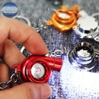 Hoeaden Điện Mini Turbo Tăng Áp Móc Khóa Quay Tua Rua Móc Chìa Khóa Mặt Dây Âm Thanh Bắt chước LED Chủ Đề Xe Ô Tô Phụ Kiện Chìa Khóa VN