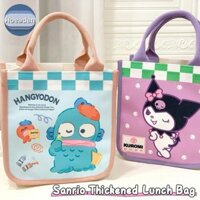 Hoeaden Kawaii Sanrio Hello Kitty Túi xách vải dày Cinnamoroll Kuromi My Melody Bento Túi xách tay chống thấm nước VN