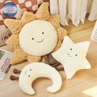 Hoeaden Mặt Trăng Cười Ngôi Sao Mặt Trời Có Chân Sang Trọng Gối Nhồi Bông Mềm Mại Hoạt Hình Thời Tiết Sofa Trang Trí Đồ Chơi Đệm Cho Trẻ Em Phòng Ngủ Văn Phòng VN