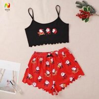 Hỏi đáp Bộ đồ ngủ Halloween IMPACT, Bộ đồ ngủ Giáng sinh ông già Noel bí ngô, Đồ ngủ dự tiệc người tuyết mềm mại Đồ ngủ hai mảnh Đồ mặc nhà