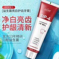Hơi thở tươi Loại bỏ vết bẩn Loại bỏ vết bẩn làm trắng màu vàng Loại bỏ hôi miệng Kem đánh răng Probiotic#清新口气祛渍祛黄美白渍除口臭益生菌牙膏