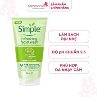 HOKA STORE Sữa rửa mặt Simple Kind to Skin Refreshing Facial Wash Gel – 150ml