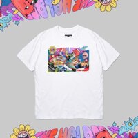 HOLDER17/ TEE IN WHITE/ Áo thun họa tiết giày trẻ em