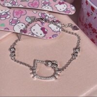 Hollokitty Hello Kitty Vòng Tay Zircon Vòng Tay Dễ Thương kt Mèo Kim Cương Vòng Tay Bạn Gái Miễn Phí