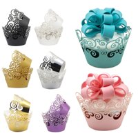 Hollow Ren 12 Cái/lốc Trang Trí Bánh Kẹo Mềm Bakeware Tự Làm Khuôn Bánh Muffin Giấy Gói Bánh Cupcake Cốc Nướng Cốc Đựng Bánh