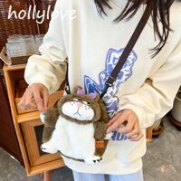 hollylove  Túi đeo chéo Túi Vải nữ 2023 NEW  Thanh lịch Comfortable ins Korean Style L91T14OP 37Z230910