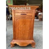 Hòm công đức gỗ hương đá kích thước  cao 80cm ngang 50cm sâu 40cm