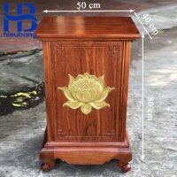 Hòm công đức gỗ Hương Đục Sen