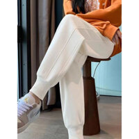 [Hôm nay tăng đột biến] Xu hướng thanh niên Quần thể thao bó chân Harlan giản dị Quần thể thao học sinh quần thường ngày tôn dáng gầy rộng rãi mẫu xuân thu dày dặn lót nhung mẫu mới thu đông phong cách Hàn Quốc sành điệu Instagram