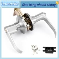 Homdeko 30 đến 50mm 2 Khóa tay nắm cửa công nghiệp 3 đòn bẩy bằng đồng và thép không gỉ màu bạc cho phòng tắm