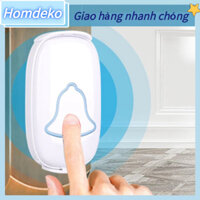Homdeko Chuông cửa không dây chống nước với 1 bộ phát và thu Máy nhắn tin cảnh báo