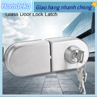 Homdeko Khóa cửa kính bằng thép không gỉ 10 ~ 12 mm có chìa khóa mở / đóng tại nhà Sử dụng phòng tắm khách sạn