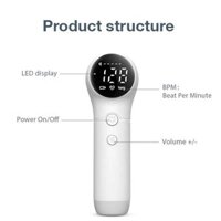 Home Fetal Doppler Monitor - Portable, LCD Display, Safe for Pregnant Women