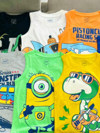 {Home pajamas}
 [11-40kg]Quần Áo sát nách cho bé trai mặc hè chất thun cotton mịn mát. Bộ Ba lỗ bé