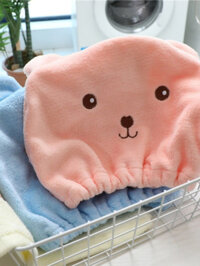 {Home pajamas}
 Khăn Trùm Khô Tóc Khăn Quấn Đầu Sợi Nhung San Hô Thấm Nước Lau Khô Siêu Tốc Giá Sỉ