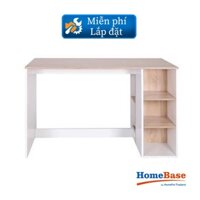 HomeBase FURDINI Bàn học bàn làm việc bằng gỗ 4 ngăn tủ bằng gỗ ép D120xR60xC75cm màu trắng