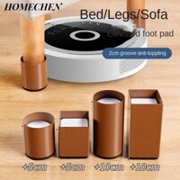 HOMECHEN 2 CÁI Chân nâng cao nội thất, Tấm lót chân giường bằng thép Carbon, Tấm lót chân giường vuông / tròn chịu lực nặng nề Hỗ trợ đầu giường Nội thất chân