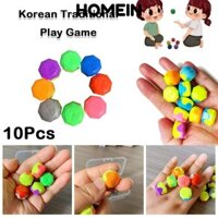 Homein 10 Chiếc Gonggi Jack Đá Sỏi, Đạo Cụ Trò Chơi Ném Và Bắt Gonggi Trò Chơi Hàn Quốc, Đồ Chơi Huấn Luyện Trò Chơi Truyền Thống Hàn Quốc Bắt Đá Chơi Bộ Đồ Chơi