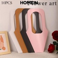 Homein 10 Chiếc Hộp Đóng Gói Bó Hoa, Tay Cầm DIY Đơn Giản Túi Hoa Giấy Kraft, Di Động Lãng Mạn Thanh Lịch Hoa Gói Quà Tặng Tiệc Sinh Nhật Đám Cưới