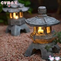 HOMEIN  Đèn lồng Nhựa Phụ kiện sân vườn Trang trí cảnh quan Đồ trang trí Zen Đá Chùa Đèn lồng