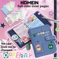 Homein DIY Binder Journal Book, Y2K Style Đa chức năng M5 Loose Leaf Notebook, Di động Handmade Bền bỉ Ins Star Card Holder Quà tặng cho bé gái
