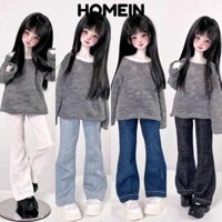 Homein Doll Áo len thanh lịch, mặc thường ngày Quần Mini dễ thương, Phụ kiện DIY Quần áo búp bê thanh lịch cho búp bê 1 / 4 BJD 45cm