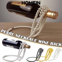 Homein Giá Đựng Chai Rượu Nổi, Giá Đựng Rượu Hình Vòng Cổ Ba Chiều, Dây Xích Kim Loại Thời Trang Giá Rượu Vang Đỏ Trang Trí Trang Trí Nhà Cửa