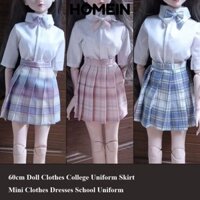 Homein Mini Quần Áo Đầm, Nhiều Màu Đồ Chơi Phụ Kiện Váy Đồng Phục Đại Học, Mini Phong Cách Đại Học Búp Bê JK Váy Cho 1 / 3 Búp Bê BJD 60cm