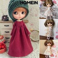 Homein Váy in không tay, Phụ kiện tự làm Mini Váy công chúa búp bê, Quần áo cổ điển dễ thương thời trang chất lượng cao cho búp bê azone ob24 cho búp bê blythe