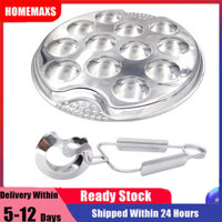 HOMEMAXS 1 Bộ Đĩa Escargot Nấm Ốc Sên Bằng Thép Không Gỉ Với 12 Khoang