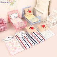 Homesix 1 Bộ 1: 12 Nhà Búp Bê Sắt Thu Nhỏ Giường Châu Âu Có Nệm Gối Gấu Nội Thất Trang Trí Phòng Ngủ Đồ Chơi Nhà Búp Bê Phụ Kiện VN
