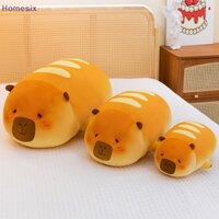 Homesix 20 / 30 / 40cm Phong cách làm bánh mới Prone Tư thế Bánh mì Capibala Búp bê nhồi bông sang trọng Capybara Đồ chơi động vật sang trọng Quà tặng sinh nhật trẻ em VN