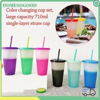 Homesogood 10 Cái / bộ 24oz 710ML Cốc Sippy Mùa Hè, Dung Tích Lớn Có Nắp Chai Nước Sippy, Cốc Lạnh Nước ép Sữa Trà Bong Bóng Cà Phê Ấm Siêu Tốc Uống
