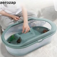 Homesogood Bể Rùa Đa Năng Bền Đẹp Phụ Kiện Thú Cưng Nhỏ Với Đảo Basking Môi Trường Sống Bò Sát Có Thể Tháo Rời