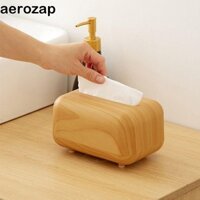 Homesogood Hộp đựng khăn giấy hạt gỗ giả, Hộp giấy để bàn phong cách Ins đa chức năng, Hộp chiết xuất Hộp đựng khăn ăn bằng nhựa tinh tế đơn giản Khách sạn