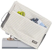 HOMEST Sewing Machine Dust Cover with Storage Pockets, Compatible with Most Standard Singer and Brother Machines, Ripple (Patent Design)
