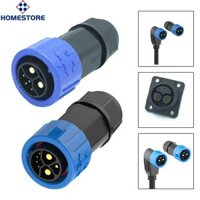 Homestore  Ổ cắm đầu nối pin xe đạp điện chống nước, điện nam nữ, Lithium,
