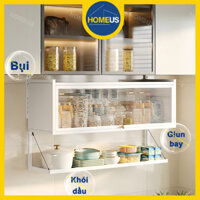 Homeus Giá gia vị chống bụi treo tường , kệ tạp hóa, kệ tủ bếp, không có lỗ, chiều cao có thể điều chỉnh