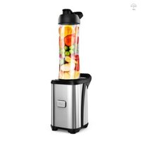 Homgeek Mini 350W Trái cây và rau quả Máy vắt nước ép phục vụ đơn Máy xay sinh tố cá nhân Máy chế biến thực phẩm có thể tháo rời Máy xay sinh tố trái cây rau củ với 2 cốc thể thao du lịch không chứa BPA 22