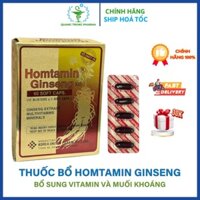 Homtamin Gingseng Hàn Quốc Hộp 12 vỉ x 5 viên nang mềm, Bổ Sung Vitamin, Nhân Sâm, Muối Khoáng