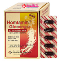 Homtamin Ginseng cung cấp vitamin và muối khoáng (12 vỉ x 5 viên)