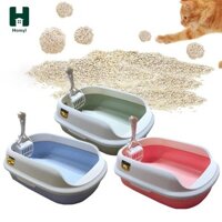 Homyl Cat Litter Cat Sand Basin Chắc chắn Splashproof Cat Sandbox Hộp đựng rác thải cho thú cưng