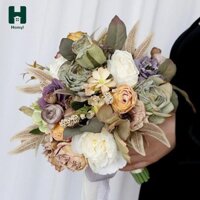 Homyl Tossing Bó Hoa Cưới Giữ Hoa Sắp Xếp Hoa Trung Tâm Bó Hoa Cô Dâu Cho Kỷ Niệm, Tốt Nghiệp, Nhà,