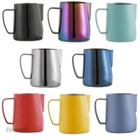 [HOMYL1] 350ml 600ml Latte Art Espresso Milk Frothing Pitcher Stainless Steel 8 Colors