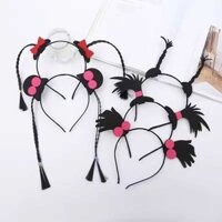 Hơn 1.000 khách hàng lặp lại, Băng Đô Bím tóc nhỏ, Bán ngộ nghĩnh, trang sức tóc tết sừng cừu dễ thương, cô gái dễ thương và vui tươi, băng đô sừng Ác Quỷ pulasi01.vn2.28