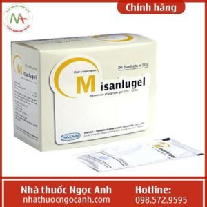 Hỗn dịch uống điều trị viêm dạ dày cấp và mạn tính Misanlugel (Hộp 26 gói x 20g)