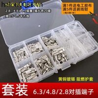 Hỗn Hợp 2.8 / 4.8 / 6.3 Cắm Lò Xo Lắp Vỏ Mỗi 20 Bộ Mông Báo Chí Lạnh Kết Nối Đầu Cuối Dây Kết Nối