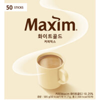 Hỗn hợp cà phê vàng trắng Maxim, 50 que | Cà phê kem & mịn bán chạy nhất Hàn Quốc