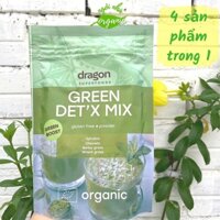 Hỗn hợp Green Detox (chlorella, spirulina, cỏ lúa mì, cỏ lúa mạch) thải độc mix 200g - Dragon Superfoods